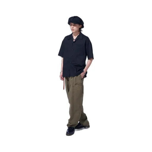 -S’Yte × Gdc Collaborate Collection- Embroidery Open Collar Shirt