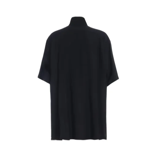Rayon Twill Oversized Stand Collar Shirt