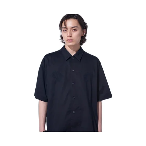 Baroque Embroidery Open-Collar Shirt