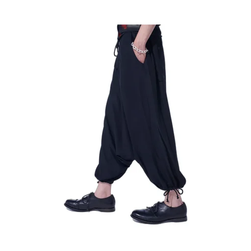 Rayon Twill Balloon Sarouel Pants