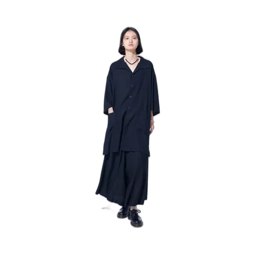 Rayon Twill Culotte Pants