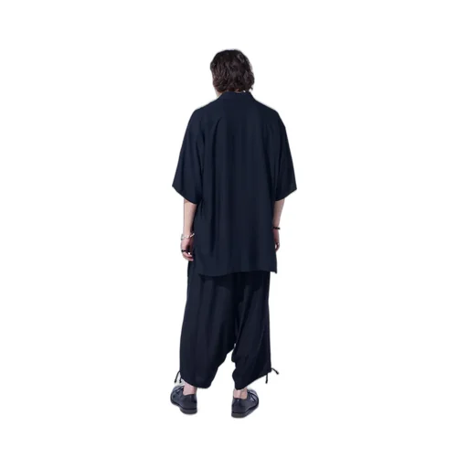 Rayon Twill Balloon Sarouel Pants