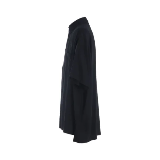 Rayon Twill Oversized Short-Sleeve Shirt