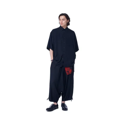 Rayon Twill Balloon Sarouel Pants