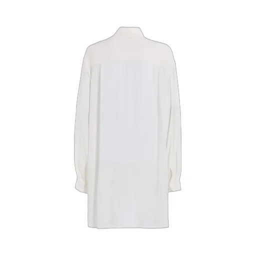 Viscose Twill Chrysanthemum Embroidery Oversized Shirt