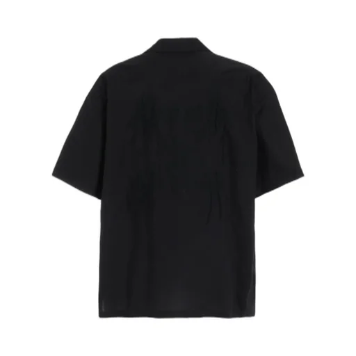 Baroque Embroidery Open-Collar Shirt