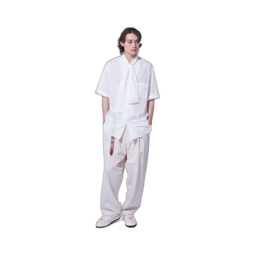 Cotton Silk Loan Short-Sleeve Stall Shirt