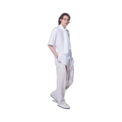Cotton Silk Loan Short-Sleeve Stall Shirt