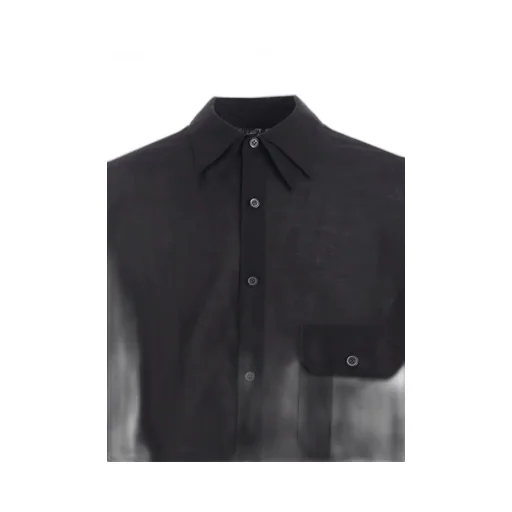 Cotton Silk Loan Oversized Double Collar Military Shirt