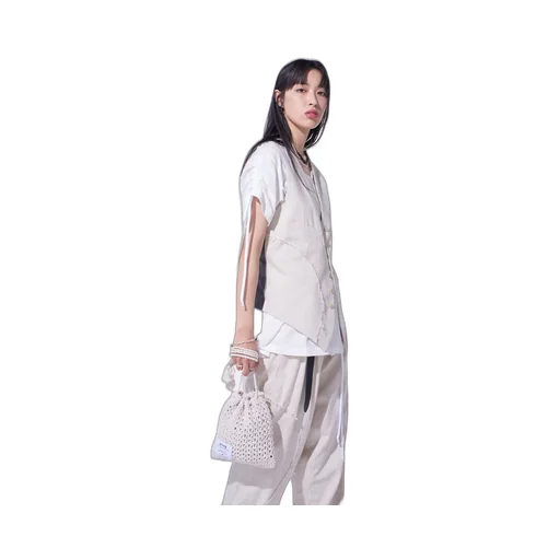 Knitted Drawstring Mini Bag