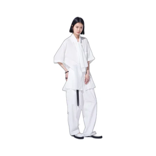 Cotton Silk Loan Short-Sleeve Stall Shirt
