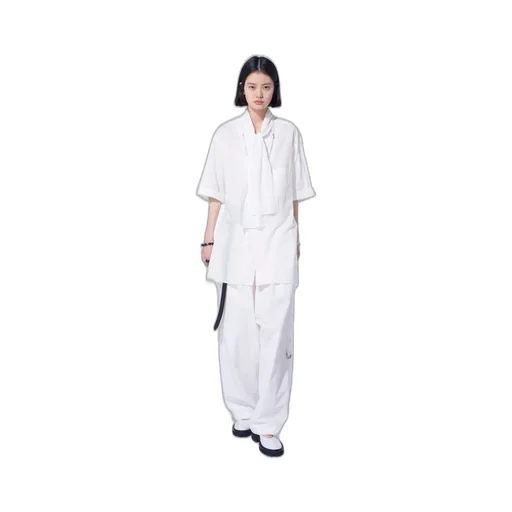 Cotton Silk Loan Short-Sleeve Stall Shirt