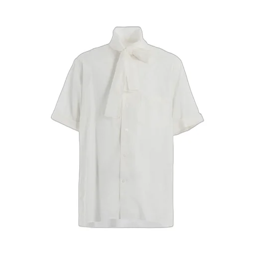 Cotton Silk Loan Short-Sleeve Stall Shirt