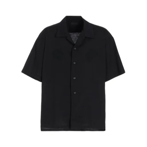 Baroque Embroidery Open-Collar Shirt