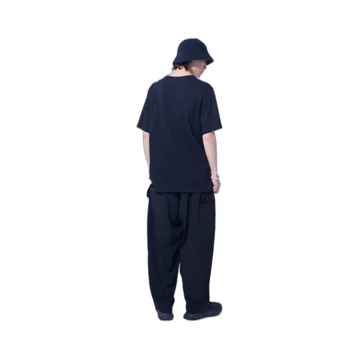 Soft Jersey+Crepe De Chine Asymmetrical T-Shirt