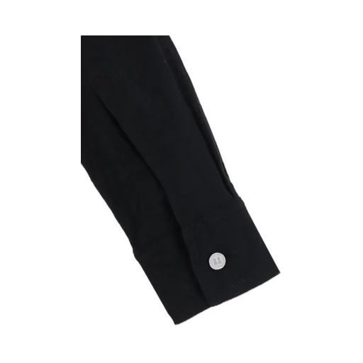 Cotton/Linen Poplin Loose-Fit Regular Collar Shirt