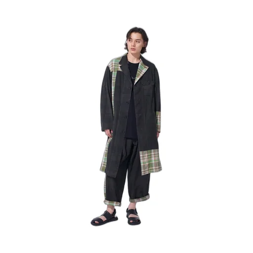 Madras Check Pigment Print Coat