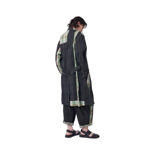 Madras Check Pigment Print Coat