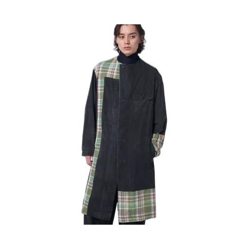 Madras Check Pigment Print Coat
