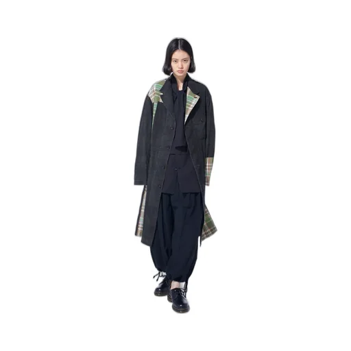 Madras Check Pigment Print Coat