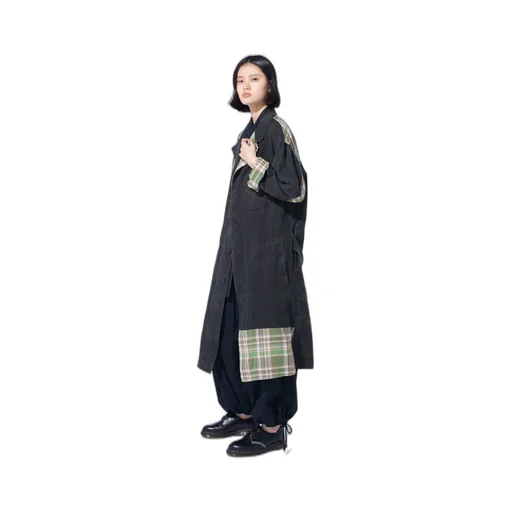 Madras Check Pigment Print Coat