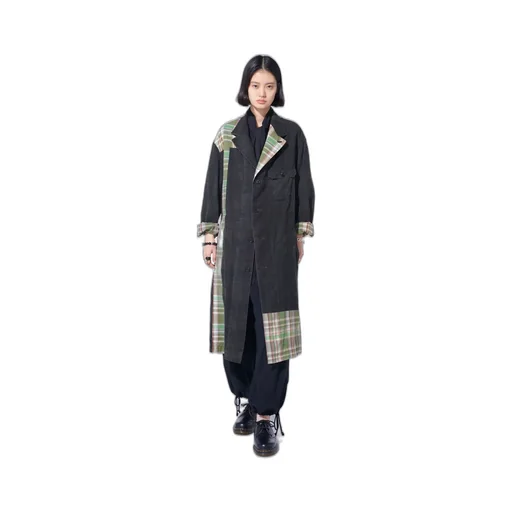 Madras Check Pigment Print Coat