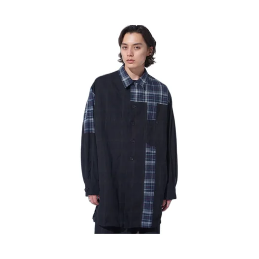 Madras Check Pigment Print Shirt-Blouson