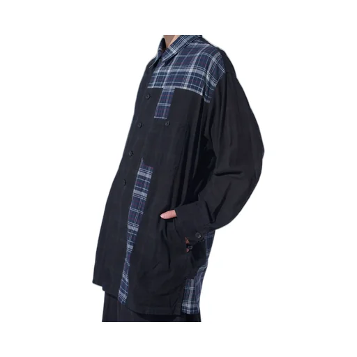 Madras Check Pigment Print Shirt-Blouson
