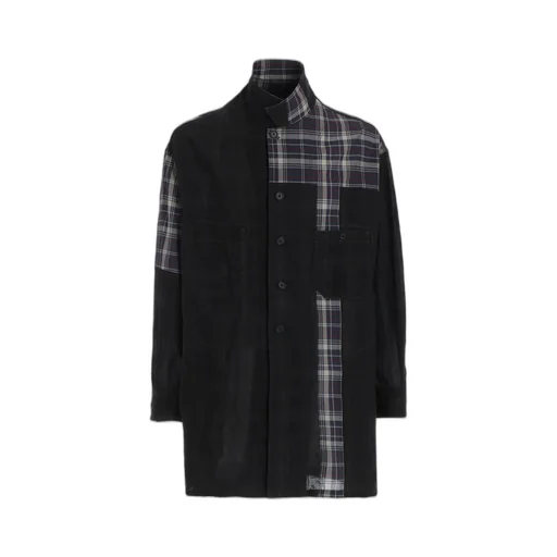 Madras Check Pigment Print Shirt-Blouson
