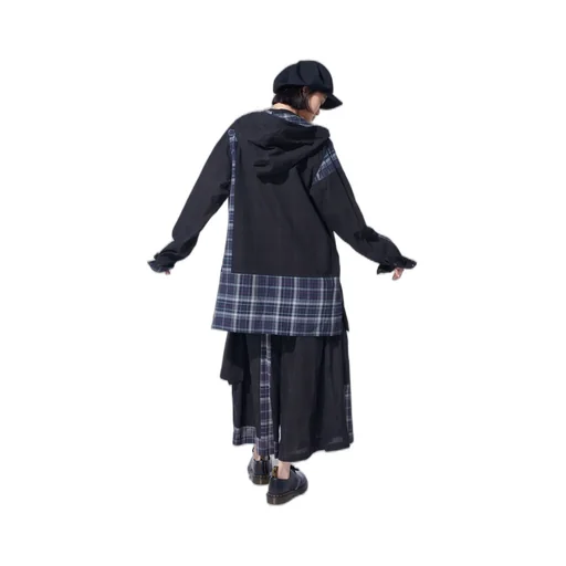 Madras Check Pigment Print Hooded Shirt