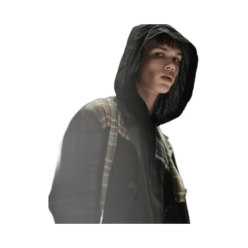 Madras Check Pigment Print Hooded Shirt