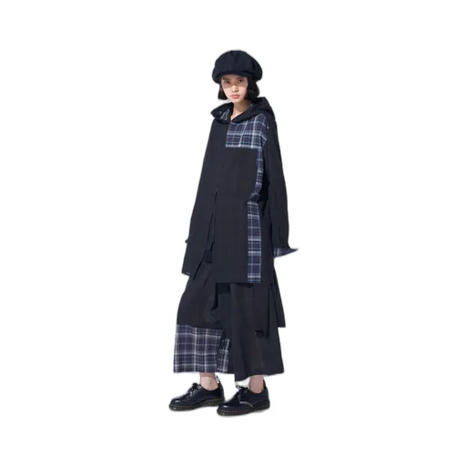 Madras Check Pigment Print Hooded Shirt