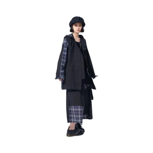Madras Check Pigment Print Hooded Shirt