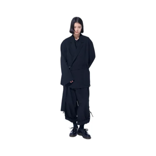 Cotton/Linen Dungaree Belted Jacket