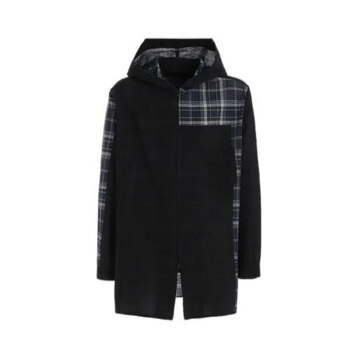 Madras Check Pigment Print Hooded Shirt