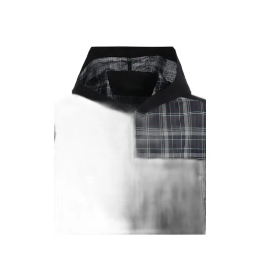 Madras Check Pigment Print Hooded Shirt