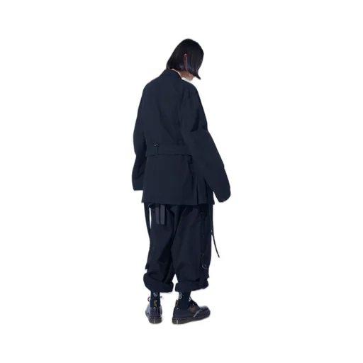 Cotton/Linen Dungaree Belted Jacket
