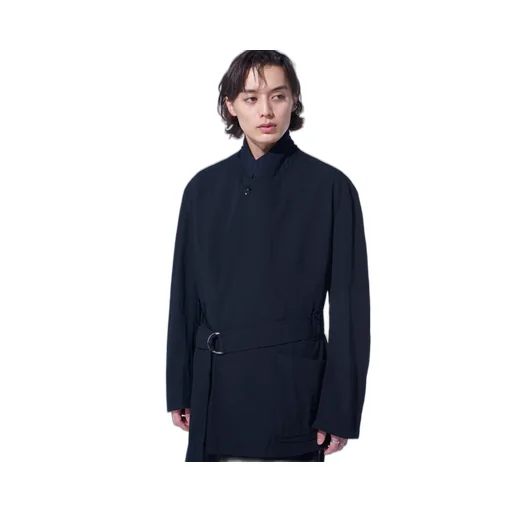 Cotton/Linen Dungaree Belted Jacket