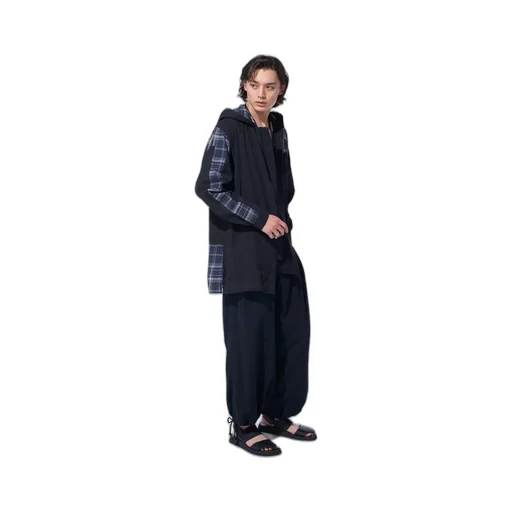Madras Check Pigment Print Hooded Shirt