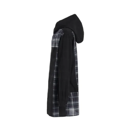 Madras Check Pigment Print Hooded Shirt