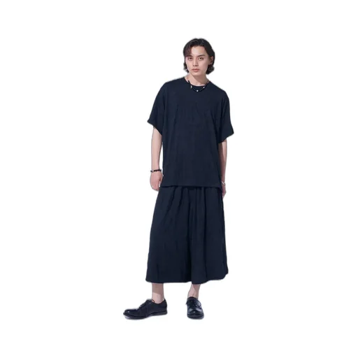 Catch-Washer Finish Jersey Culotte Pants