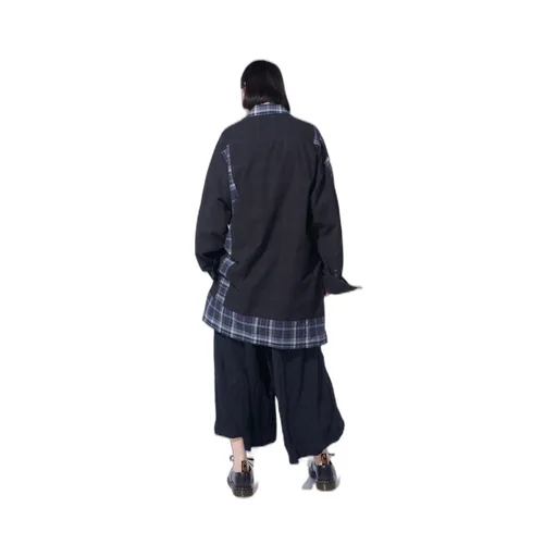 Madras Check Pigment Print Shirt-Blouson