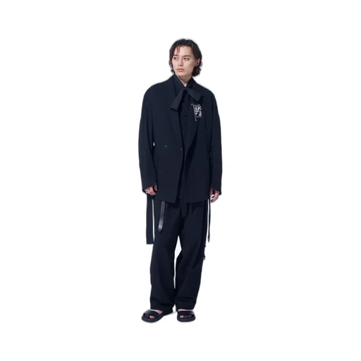 Cotton/Linen Dungaree Belted Jacket