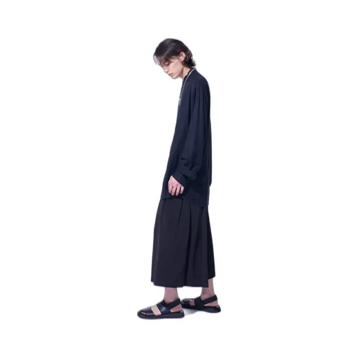 Rayon Twill Loose Fit Stand Collar Shirt