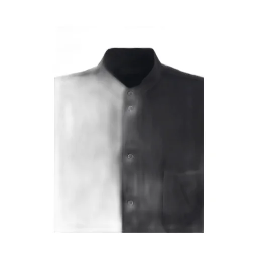 Rayon Twill Loose Fit Stand Collar Shirt