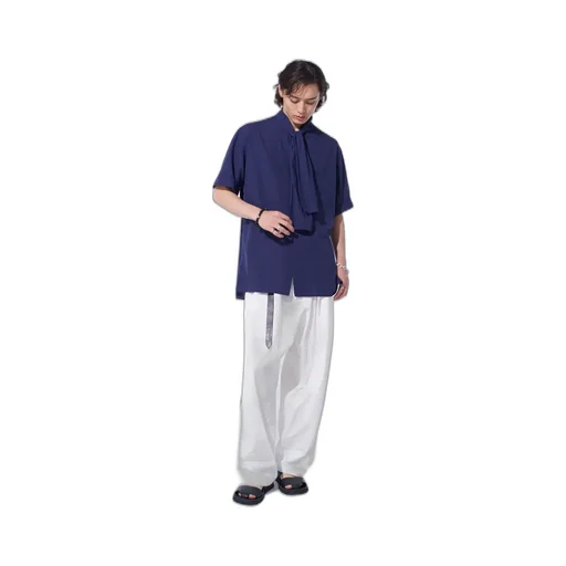 Broadcloth Chambray Short-Sleeve Stall Shirt