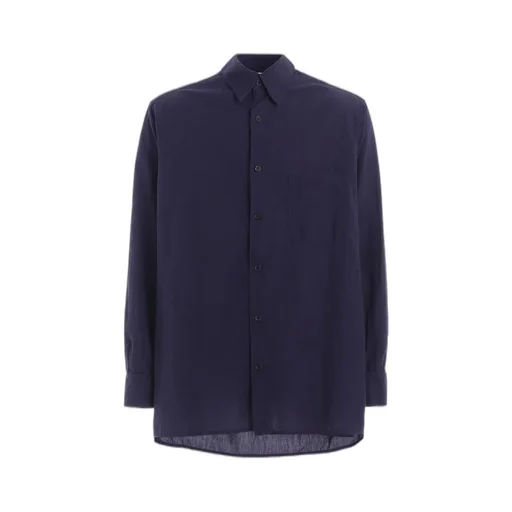 Broadcloth Chambray Loose-Fit Regular Collar Shirt