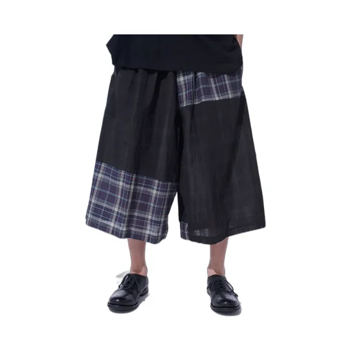 Madras Check Pigment Print Culotte Pants