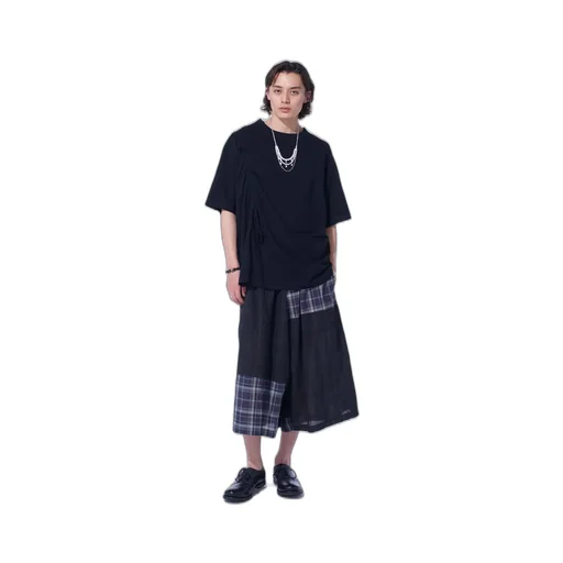 Madras Check Pigment Print Culotte Pants
