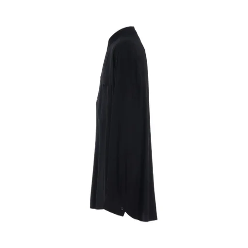 Rayon Twill Loose Fit Stand Collar Shirt
